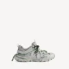 Heren track-sneakers met veters in grijs/geel/wit/marineblauw
