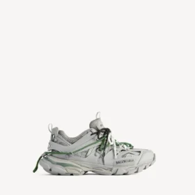 Heren track-sneakers met veters in grijs/geel/wit/marineblauw