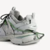 Heren track-sneakers met veters in grijs/geel/wit/marineblauw