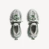 Heren track-sneakers met veters in grijs/geel/wit/marineblauw