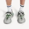 Heren track-sneakers met veters in grijs/geel/wit/marineblauw