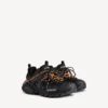 Heren track-sneakers met veters in zwart/oranje