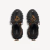 Heren track-sneakers met veters in zwart/oranje