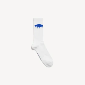 Heren Wet Brush-sokken in wit/blauw