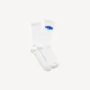 Heren Wet Brush-sokken in wit/blauw