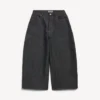 Herenjeans met gebogen pijpen in ruwe indigo