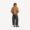 Herenjeans met gebogen pijpen in ruwe indigo