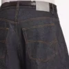 Herenjeans met gebogen pijpen in ruwe indigo