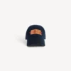Herenpet met logo in marineblauw
