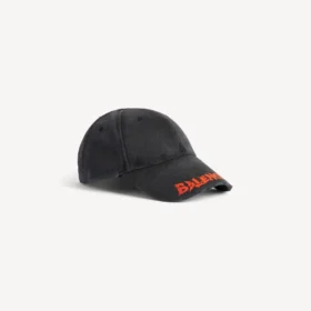 Herenpet met logo in zwart