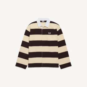 Herenpoloshirts in donkerbruin/beige