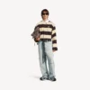 Herenpoloshirts in donkerbruin/beige