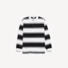 Herenpoloshirts met lange mouwen in zwart/wit