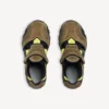 Hikesandalen voor heren in taupe/zwart/neongeel