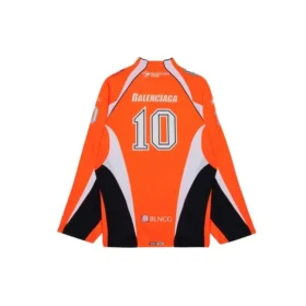 Hockey-T-shirt met panelen en lange mouwen “Orange” 657105TKV247074