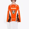 Hockey-T-shirt met panelen en lange mouwen “Orange” 657105TKV247074