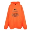 Hoi, mijn naam is Hoodies “Fluorescerend oranje/zwart” 651799TKVK57513