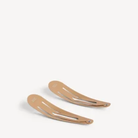 Holli XXL-set met 2 haarspeldjes voor dames in beige/glanzend zilver