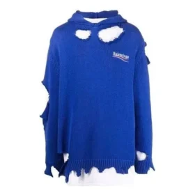Hoodie ‘Blue’ met ‘Political Campaign Destroyed’-opdruk 662718T32124691
