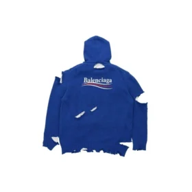 Hoodie ‘Blue’ met ‘Political Campaign Destroyed’-opdruk 662718T32124691