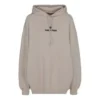 Hoodie met alfabetlogo, grijs-wit 641529TJVB19054