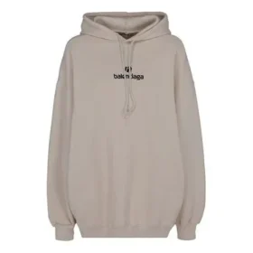 Hoodie met alfabetlogo, grijs-wit 641529TJVB19054