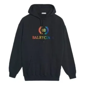 Hoodie met borduursel Zwart 570798TEV501000