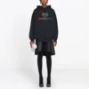 Hoodie met borduursel Zwart 570798TEV501000