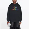 Hoodie met borduursel Zwart 570798TEV501000