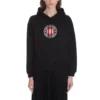 Hoodie met capuchon en BB-logo, lange mouwen, zwart 612959TJVD71000