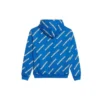 Hoodie met capuchon en trekkoord, volledig bedrukt met alfabetlogo, blauw 612959TIV715011