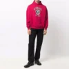 Hoodie met college-logo, opgericht in 1917, wijde pasvorm “Red” 675003TLV906163