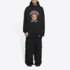 Hoodie met college-logo uit ca. 1917, wijde pasvorm “Zwart” 674986TLV901076