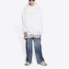 Hoodie met copyrightlogo, medium pasvorm, “White” 578135TIV559152