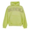 Hoodie met gescheurde zakken en Tape Type-effect, oversized “Fluo Yellow” 744441TOVB17204