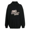 Hoodie met handgetekend BB Icon, ruime pasvorm “Black” 620973TNVQ11059