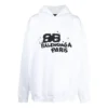 Hoodie met handgetekend BB Icon, ruime pasvorm “White” 620973TNVQ19040