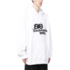 Hoodie met handgetekend BB Icon, ruime pasvorm “White” 620973TNVQ19040