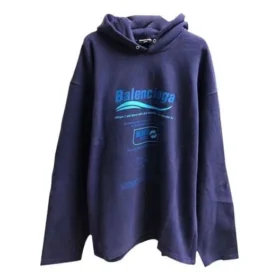 Hoodie met logo, chemisch te reinigen “Blue” 661711TKVF