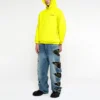 Hoodie met logo in medium pasvorm “Yellow” 600583TIV847440