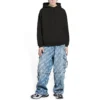 Hoodie met logo, medium pasvorm “Washed Black” 600583TLVB81146