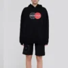 Hoodie met losse pasvorm en patroon, sportief, zwart 620947TIV801000