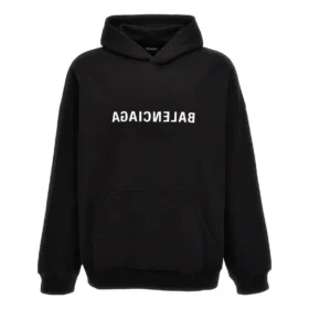 Hoodie met omgekeerd logo “Zwart” 674986TNVR31070
