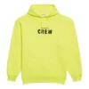 Hoodie met opdruk ‘Crew’ geel 578135TIV757072