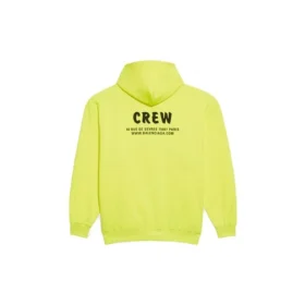 Hoodie met opdruk ‘Crew’ geel 578135TIV757072