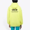 Hoodie met opdruk ‘Crew’ geel 578135TIV757072