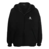 Hoodie met rits en geborduurd logo “Zwart” 674719TLVH81070
