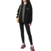 Hoodie met rits en geborduurd logo “Zwart” 674719TLVH81070