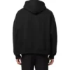 Hoodie met rits en geborduurd logo “Zwart” 674719TLVH81070