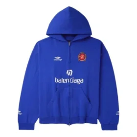 Hoodie met rits en logo “Blue” 744457TSVG94011